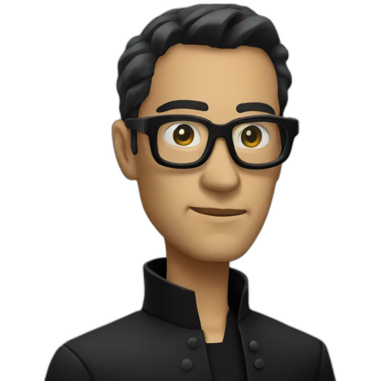 matrix neo with black glasses and black coat emoji