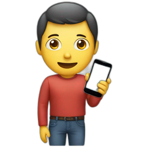 human with smartphone emoji