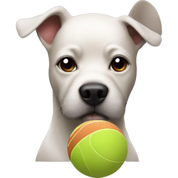 My dog with ball emoji