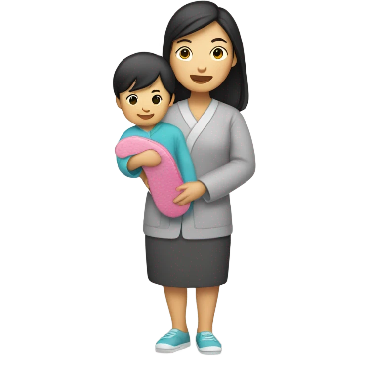  Asian mom with slipper in hand emoji