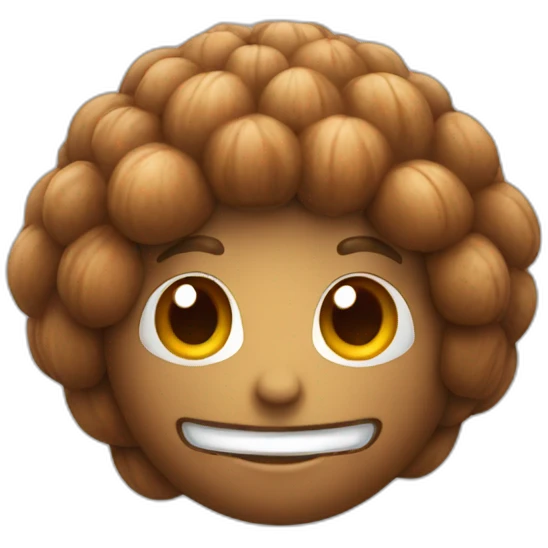 A hazelnut head emoji
