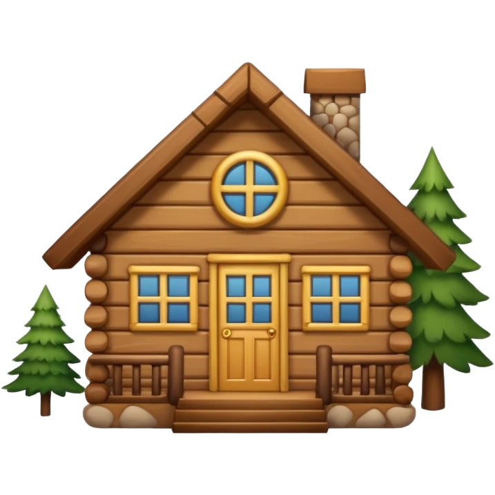 wood cabin emoji