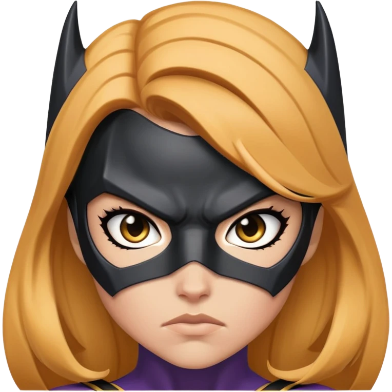 Batgirl superhero face emoji
