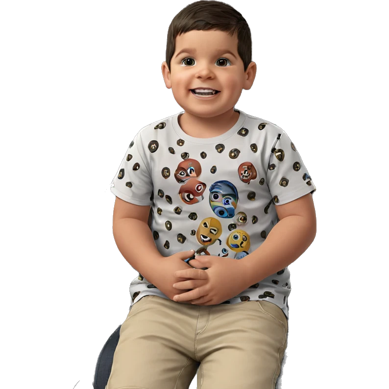 boy in print shirt emoji