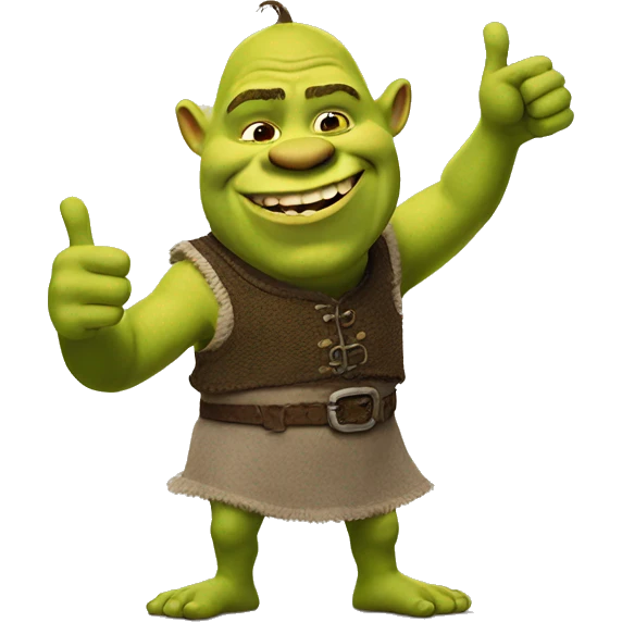 Shrek giving thumbs up emoji