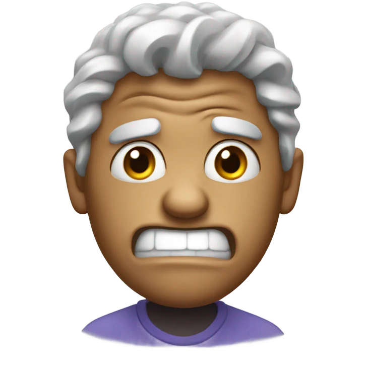 Shaking head mad emoji