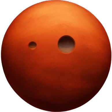 Vibrant red planet emoji