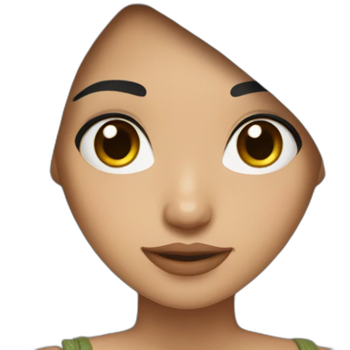 Beautiful Mexican girl with straight black hair and brown eyes emoji