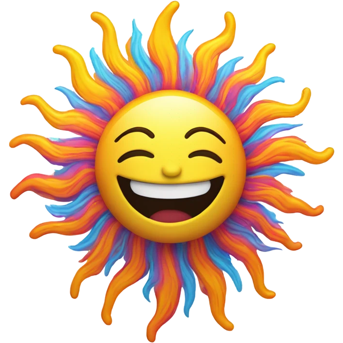 trippy sun emoji