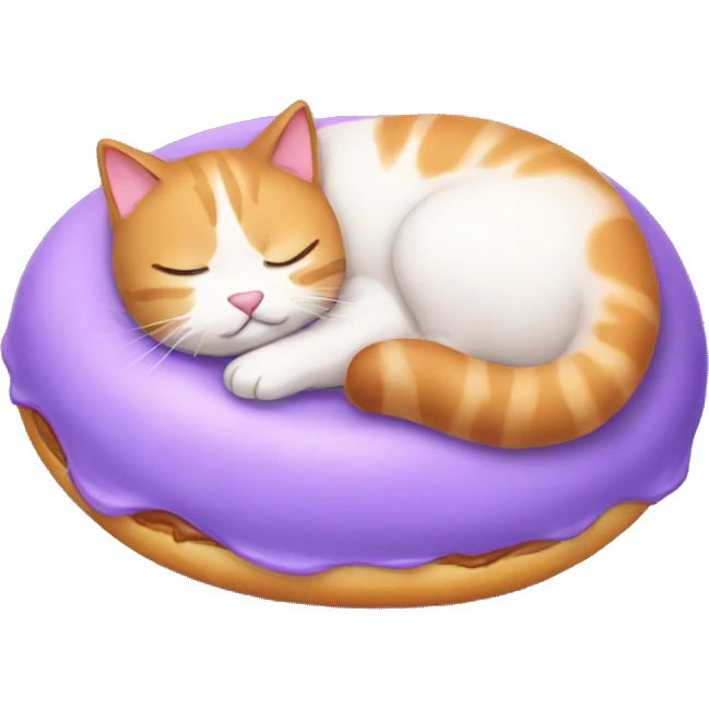 sleeping donut cat emoji