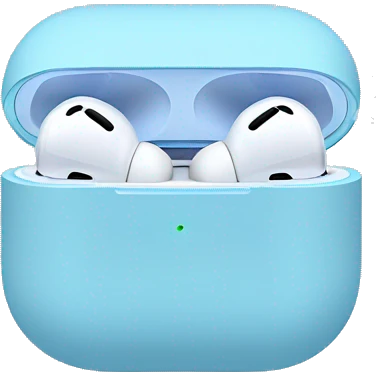 Light blue AirPod pros case emoji