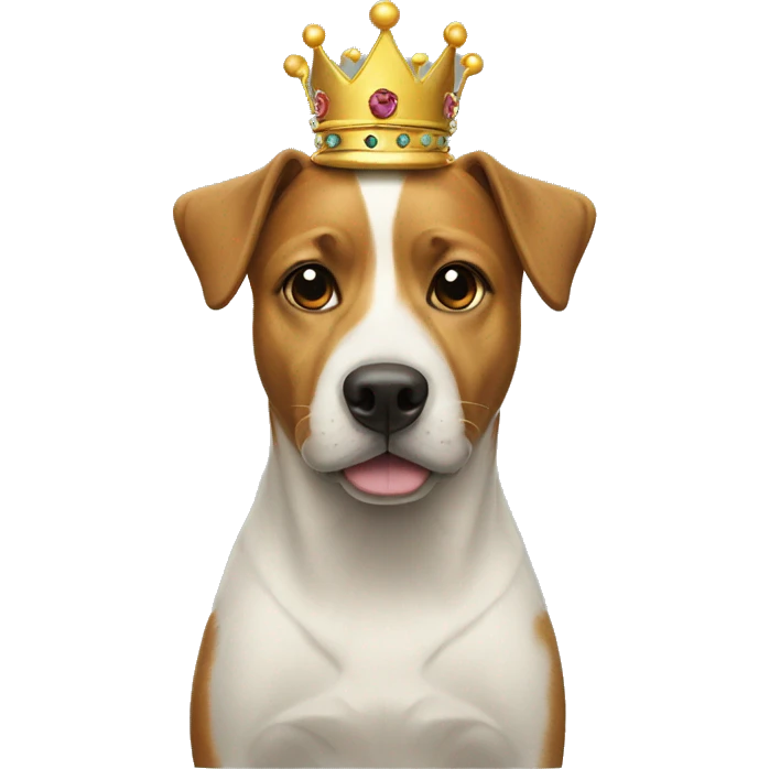 dog wearing a crown emoji