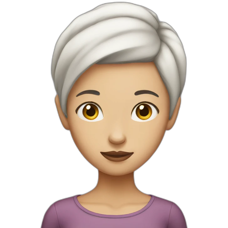 girl with no hair standing emoji