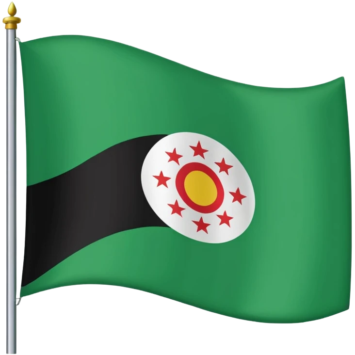 Just do a simple flag I want to put in my bio. Have u seen the panjshir flag do that it’s not in the emojis but make it exactly like the picture don’t add anything else. something on the middle search it up and make it in a shape of flag like the emojis no it’s goes like green on  emoji