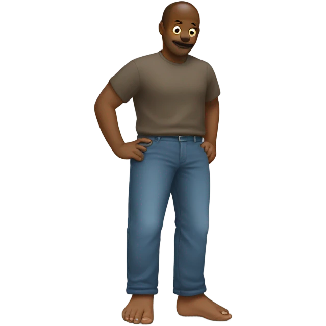 Human with big feet  emoji