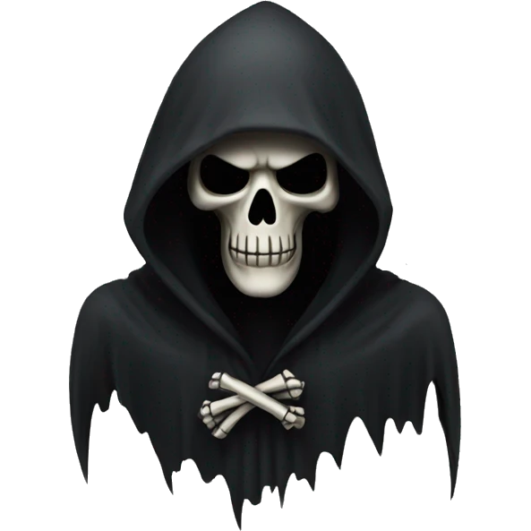 grim reaper with hood no face emoji