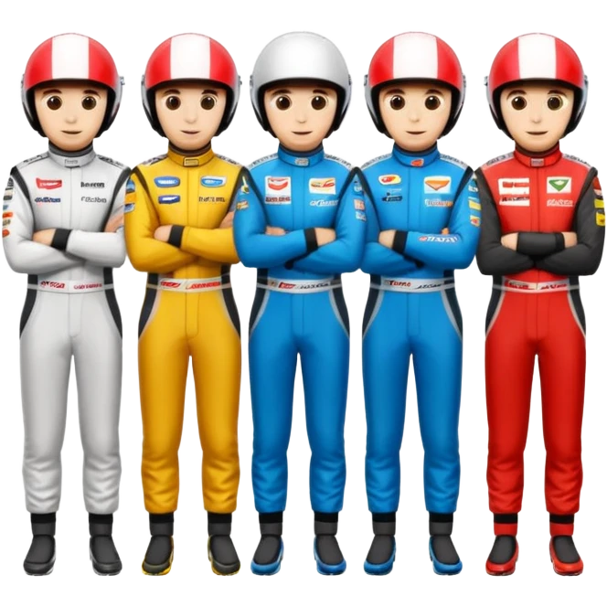 car racing drivers
 emoji