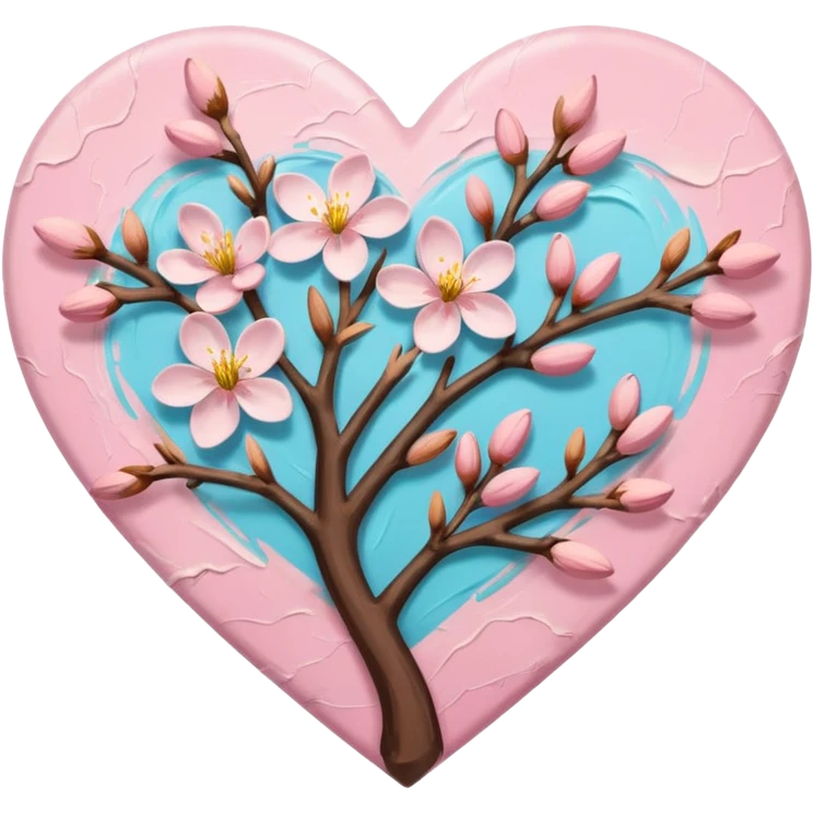 Vangogh almond blossom in a heart emoji