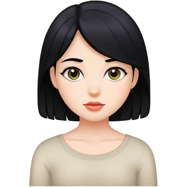 girl with black hair emoji