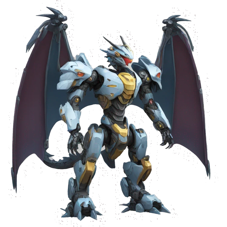 Mecha Dragon full body emoji