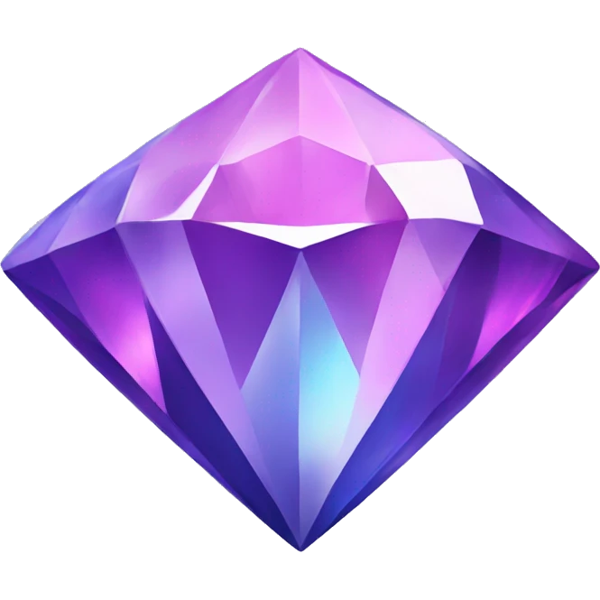 Pink purple and blue diamond emoji