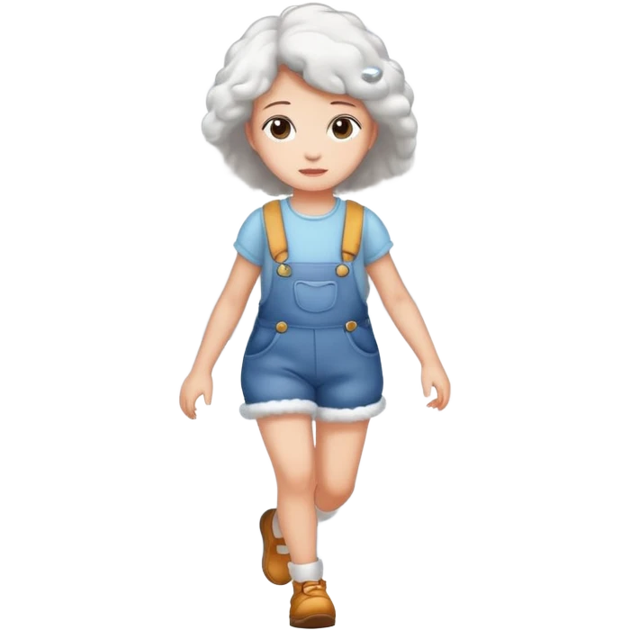 Girl walking on clouds emoji