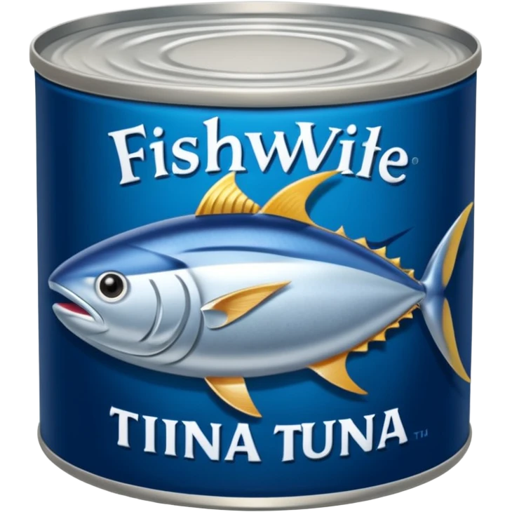 Create a logo using the FISHWIFE TINNED TUNA graphics  emoji