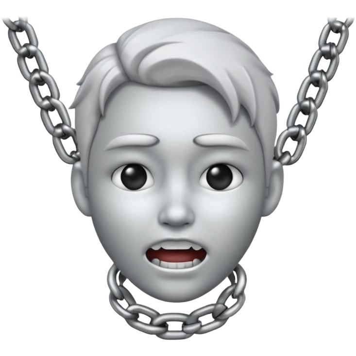 chain choking on the neck emoji