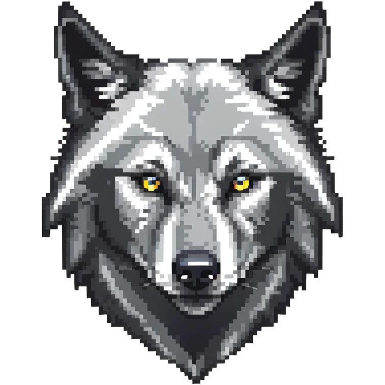 fierce black wolf emoji