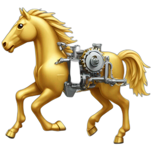 Mechanical Engineering running golden horse emoji