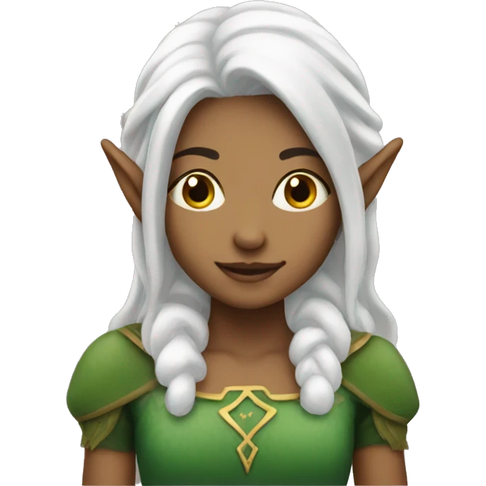 Elves girl with white hair  emoji