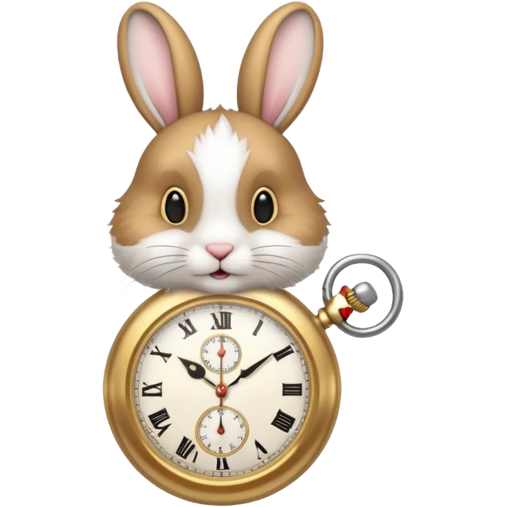 Rabbit holding watch emoji