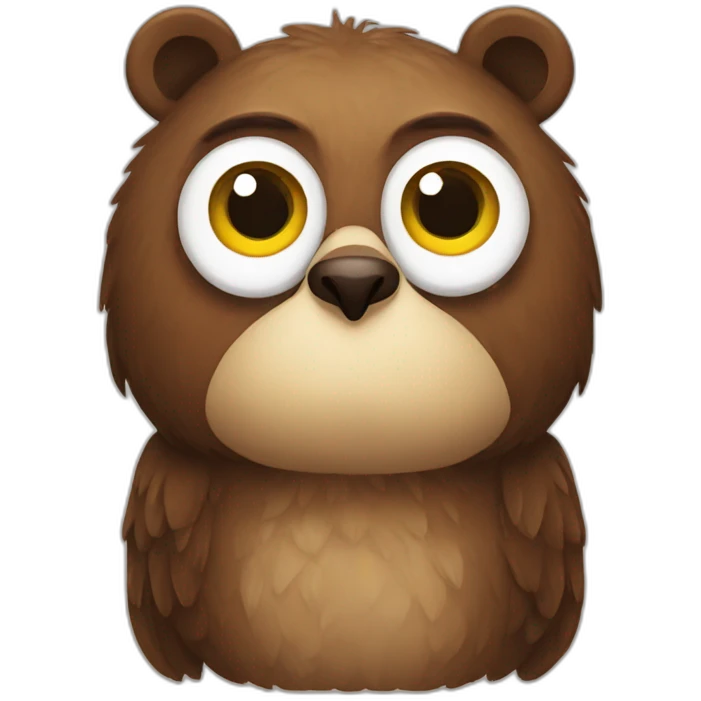 adult bear owl emoji