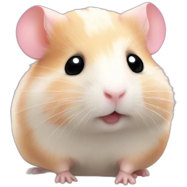 Hamster mignon rose clair emoji