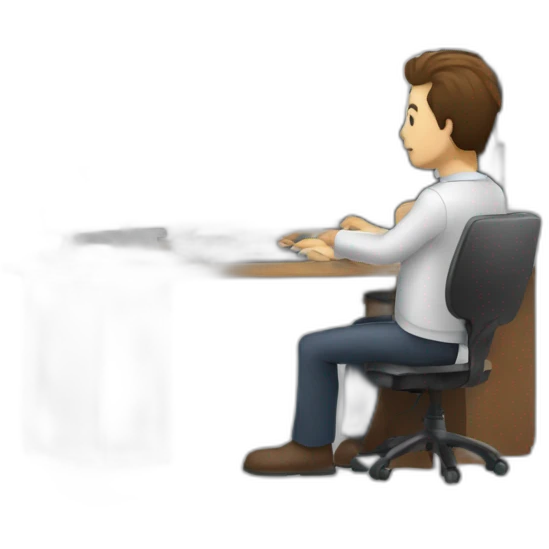 trader person computer with chart on screen emoji