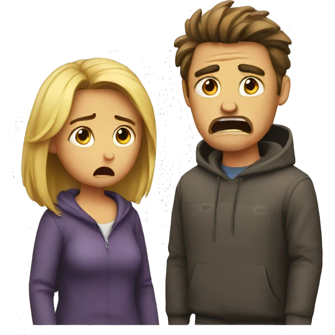 angry couple crying emoji