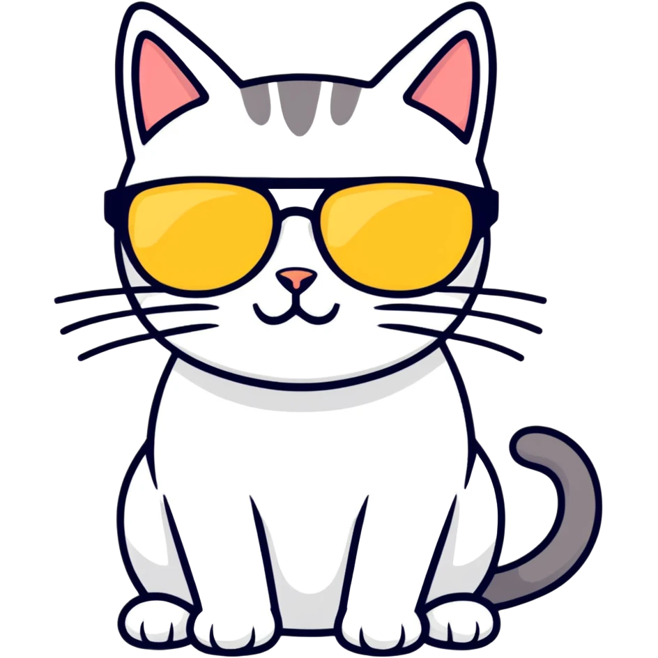 Cat with sunglasses emoji