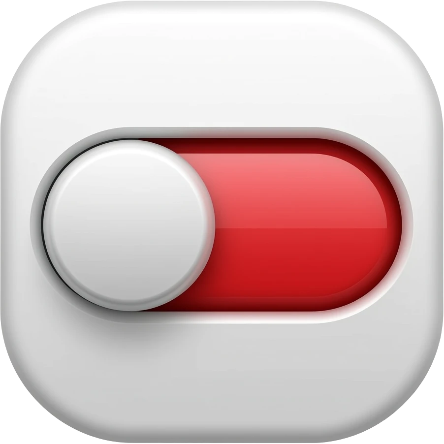 turn off slider red left emoji