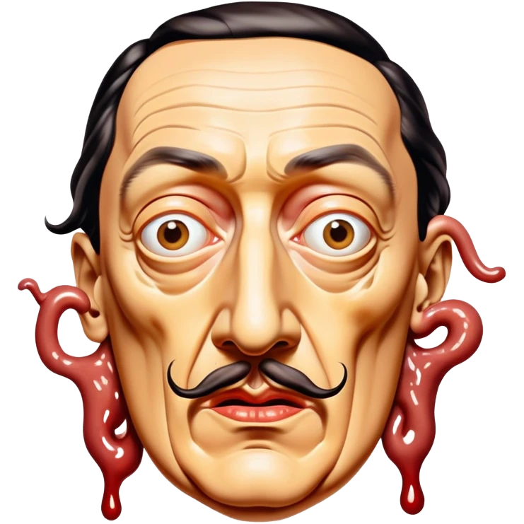 Salvador Dali Melting SPAM portrait  emoji