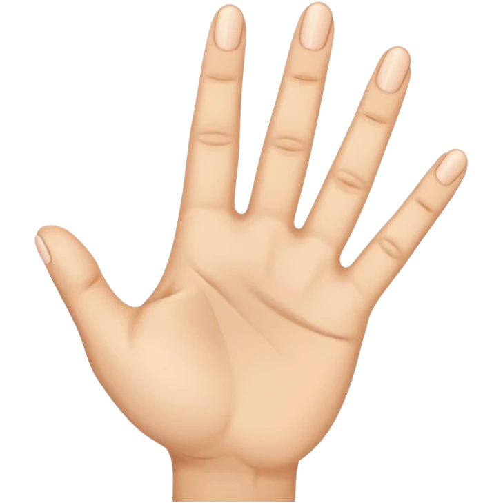 A hand with five fingers raises three fingers and lowers two fingers emoji