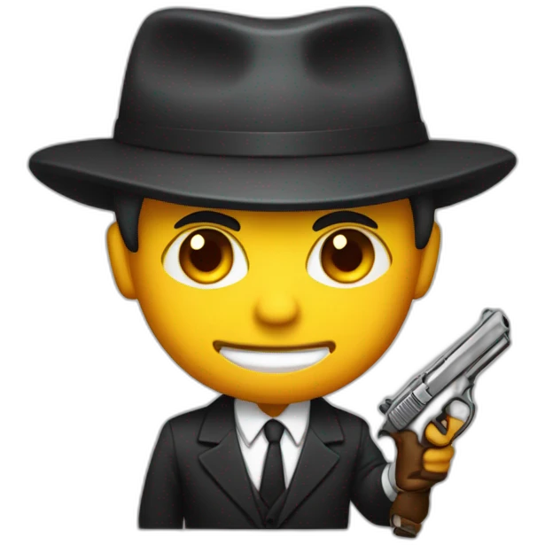 Mafia avec une arme à feu dans les mains emoji