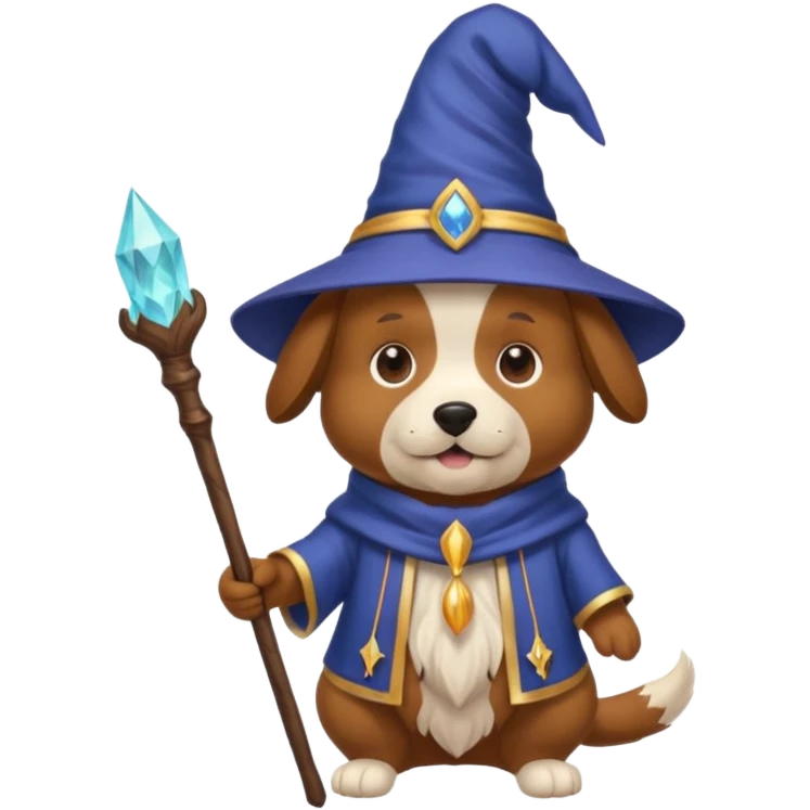 Dog wizard emoji