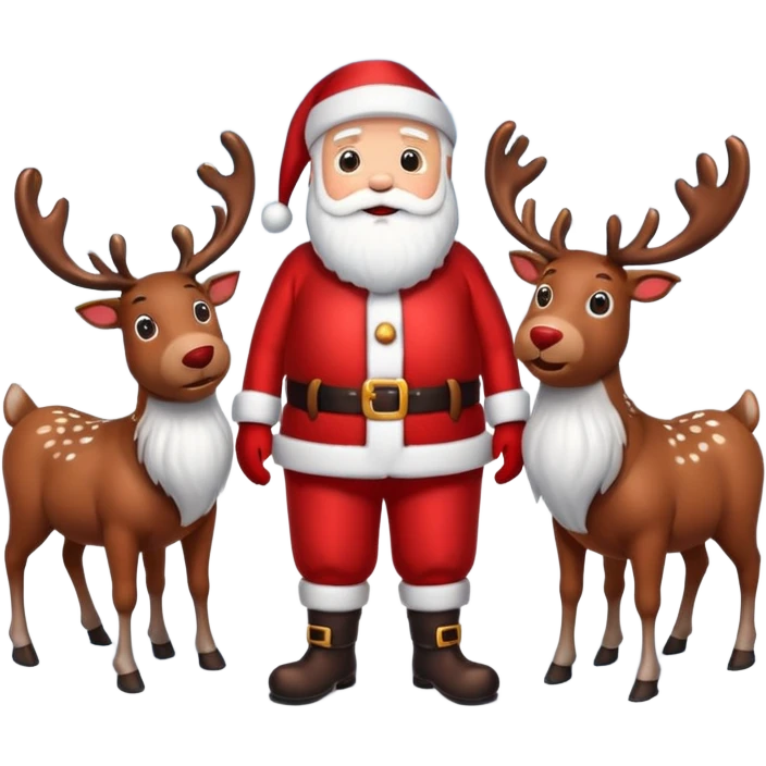Santa with Reindeers emoji
