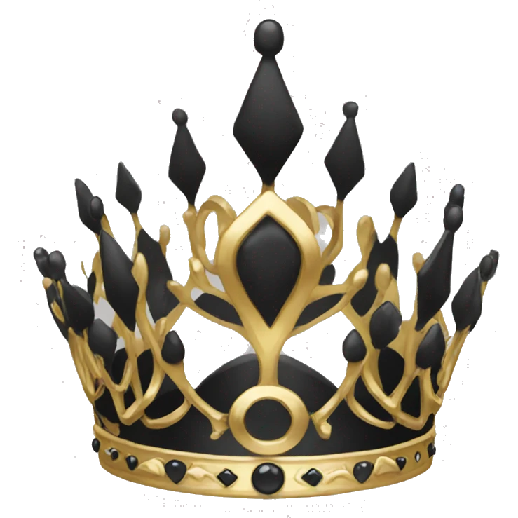 black princess crown emoji