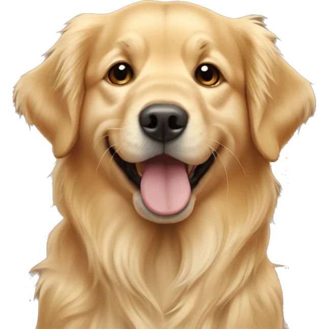 Un golden retriever dolcissimo Vecchia  emoji