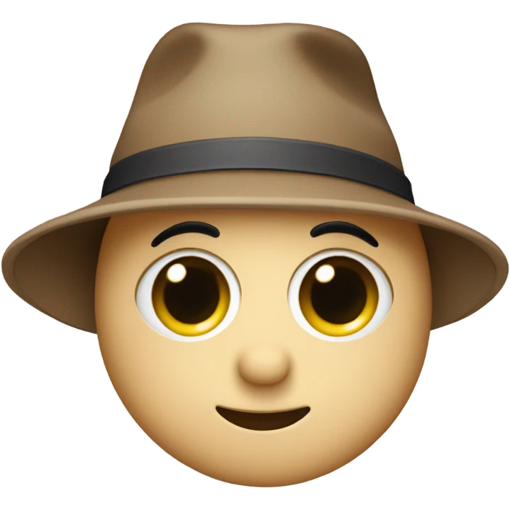 Cute hat with eyes emoji