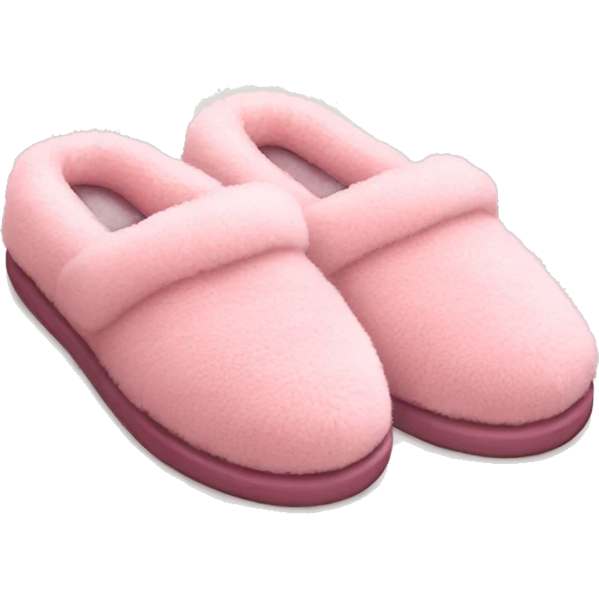 light pink fuzzy slippers  emoji