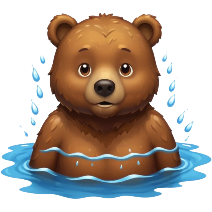 The bear is swimming emoji
