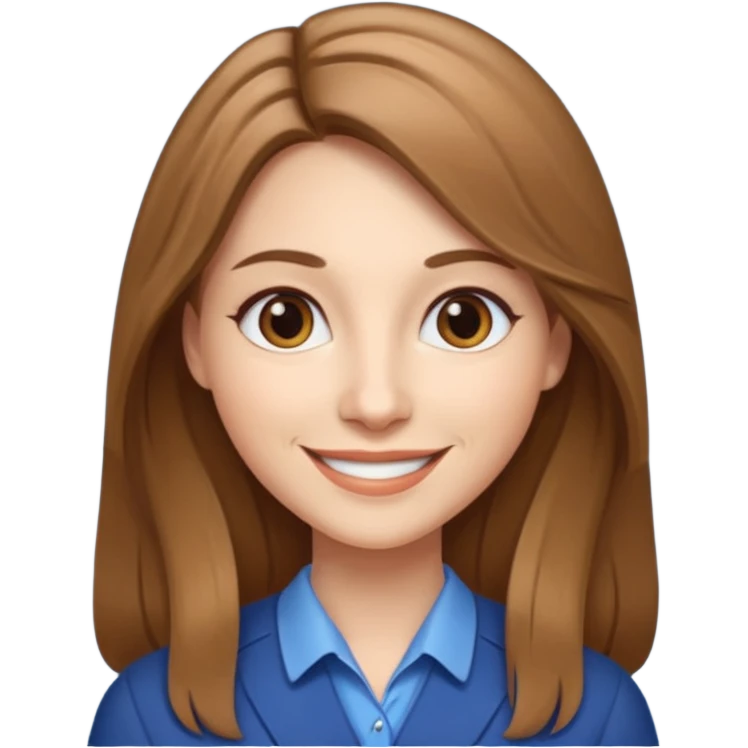 Красивая учительница с русыми волосами длинными emoji