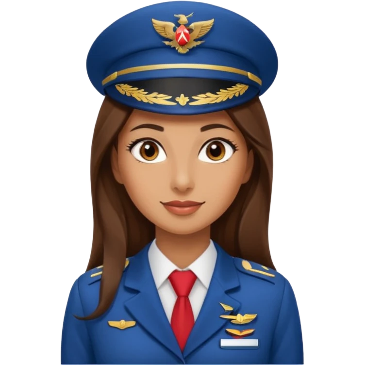 Stewardess Emirates with loung hair emoji